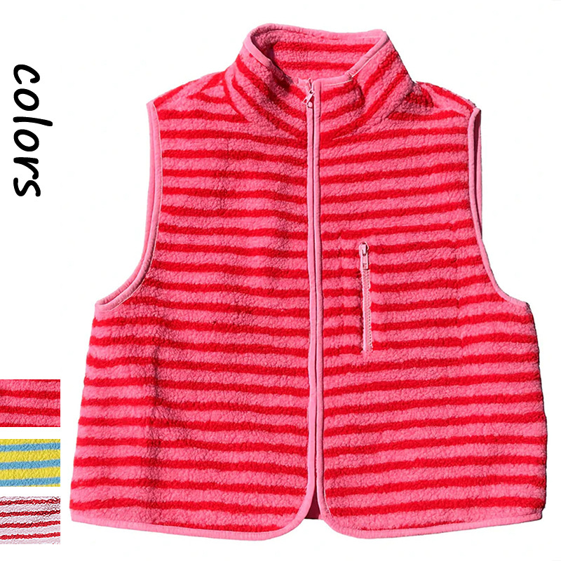 Sherpa Coat Women - Gilet luxueux doublé en sherpa, color-block,
