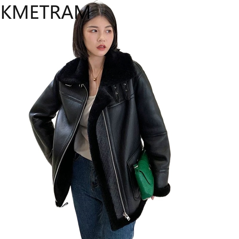Turkey Women Fashion - KMETRAM Manteau en fourrure véritable mi-longue