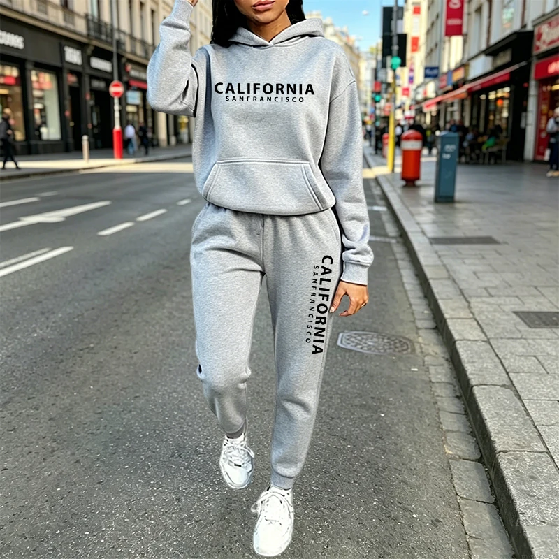 Women'S Fashion Hoodies - Ensemble de survêtement décontracté urbain pour