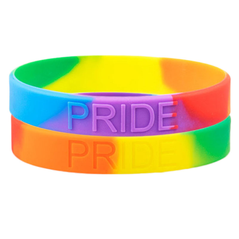 Women Fashion Now - Bracelet en silicone couleur arc-en-ciel pour