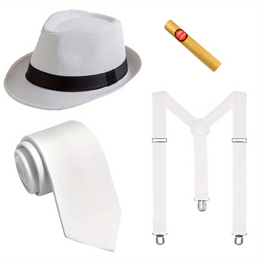 Women'S Fashion In 1920 - Ensemble chapeau, bretelles et cravate pour