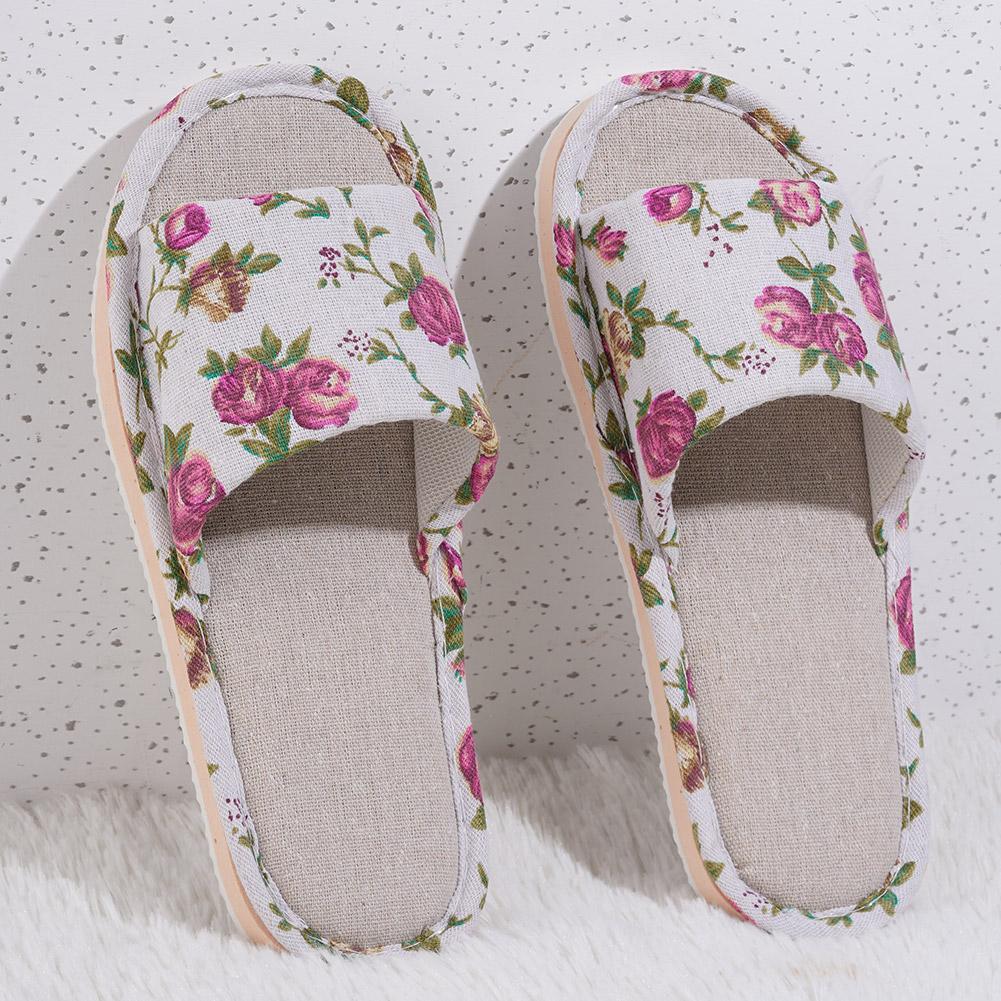 Women'S Fashion Sandals - Pantoufles confortables en lin, sandales décontractées