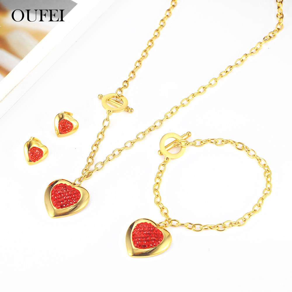 Women'S Fashion Vogue - OUFEI – ensemble collier, boucles d'oreilles