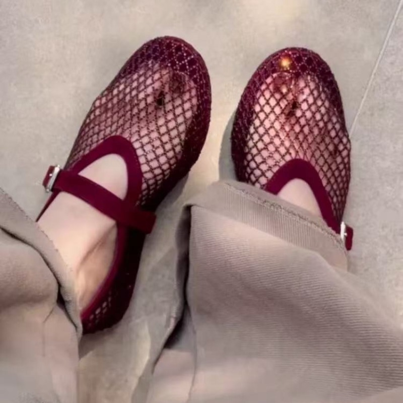 Women'S Fashion Sandals - Sandales Baotou ajourées en strass pour