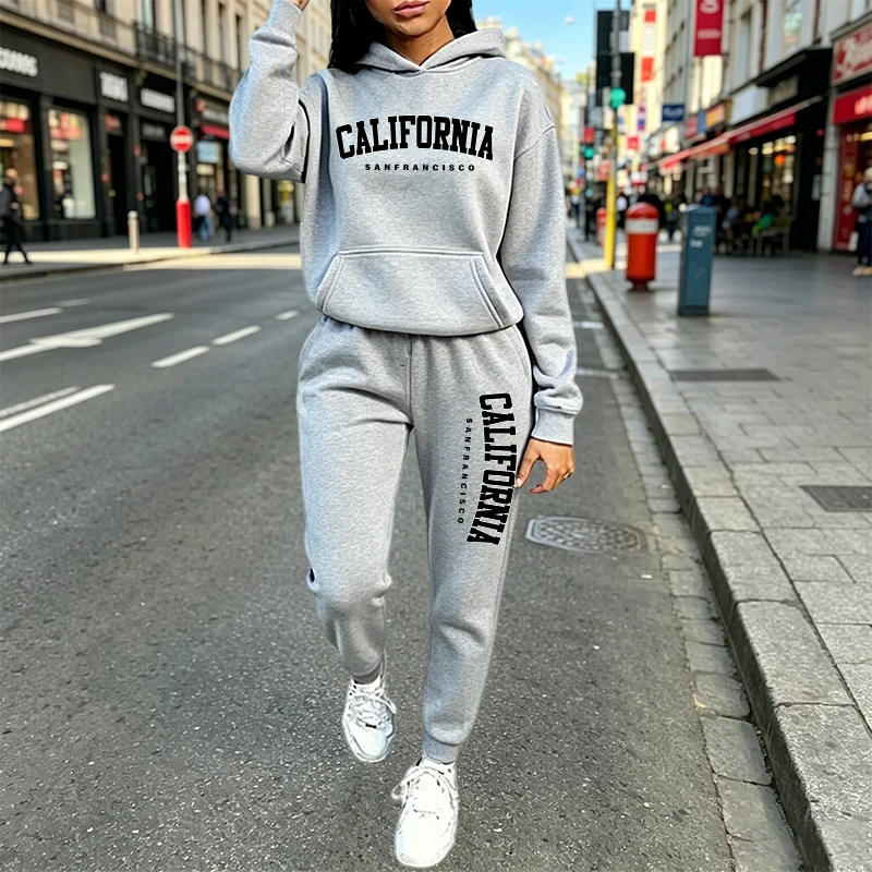 Women'S Fashion Hoodies - Ensemble de survêtement décontracté urbain pour