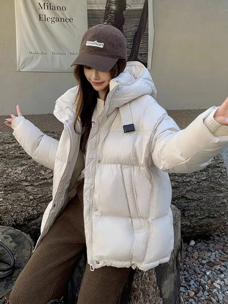 Sherpa Coat Women - Parkas matelassés pour femme, manteau long