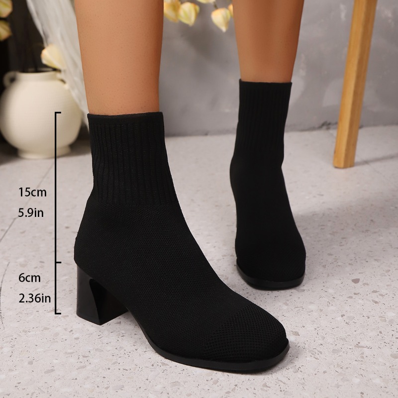 Bottines tricotées à talons ha - Women'S Fashion Socks avis et prix