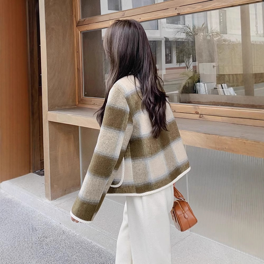 Veste en tweed bleue pour femm - Sherpa Coat Women avis et prix