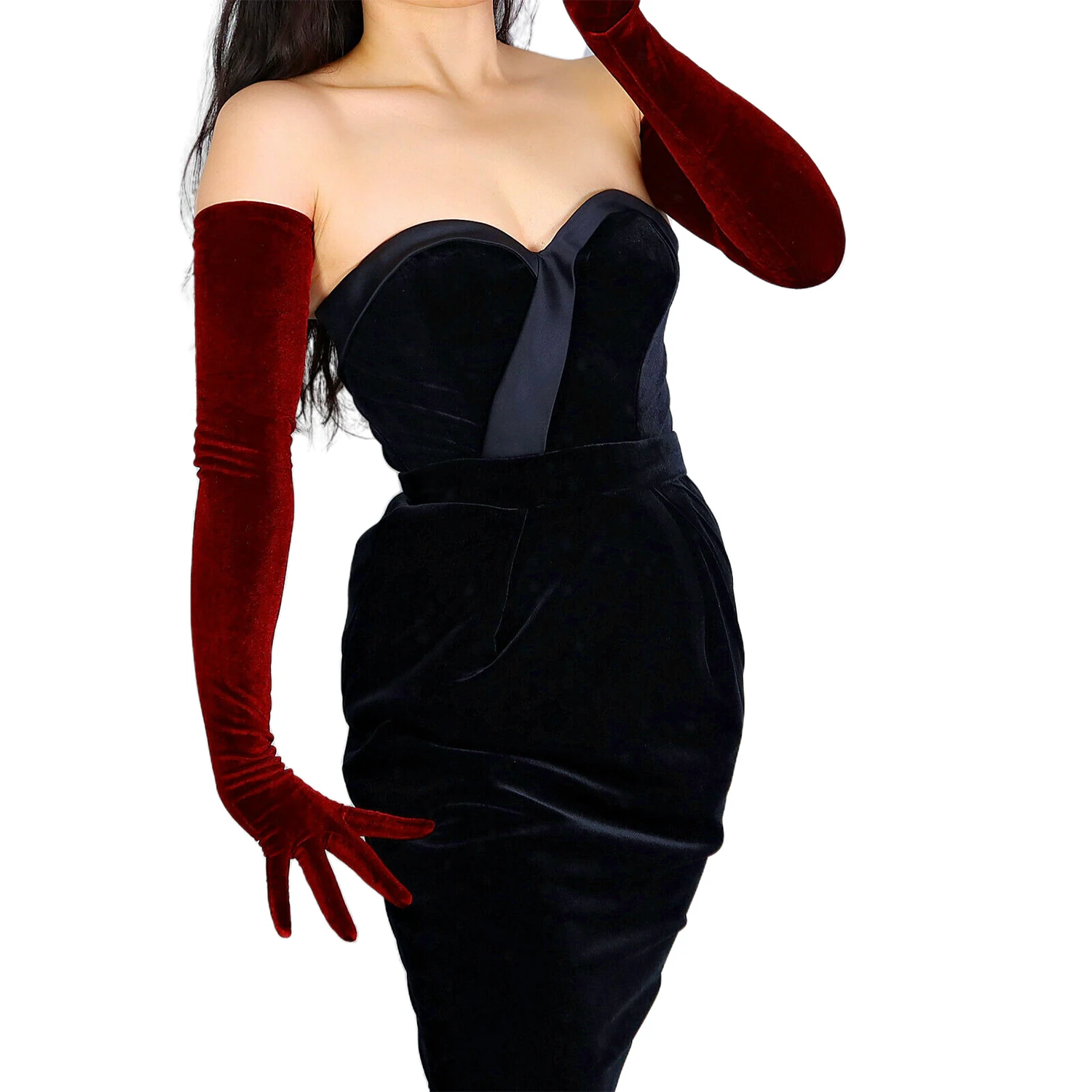 Gants en velours bordeaux extr - Women'S Fashion In 1920 avis et prix