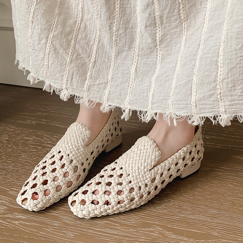 Sandales tressées en cuir véri - Women'S Fashion Sandals avis et prix