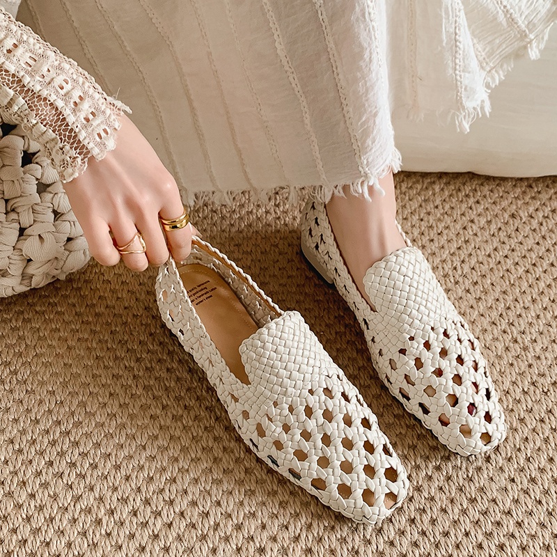 Sandales tressées en cuir véri - Women'S Fashion Sandals avis et prix