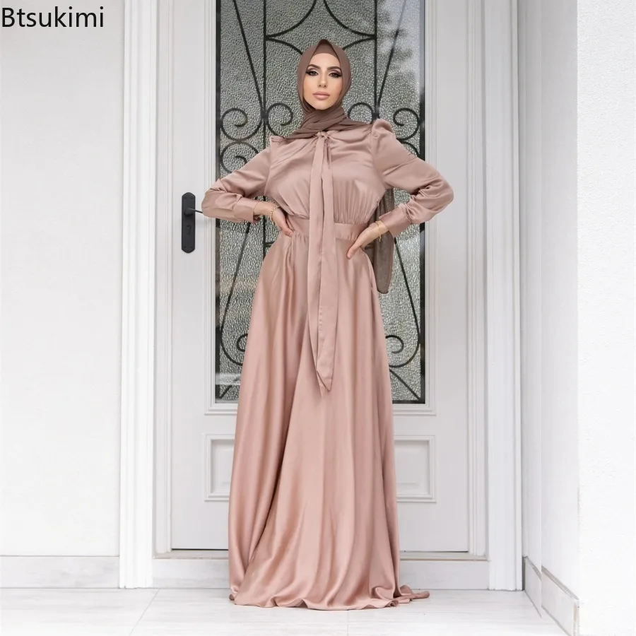 Robe élégante en satin pour fe - Turkey Women Fashion avis et prix