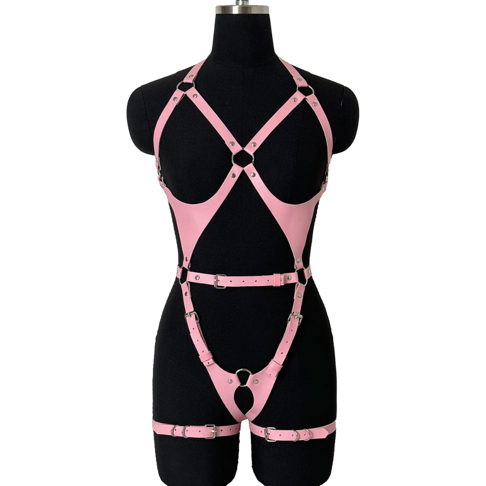 Harnais complet en cuir PU pou - Women'S Fashion Harness avis et prix